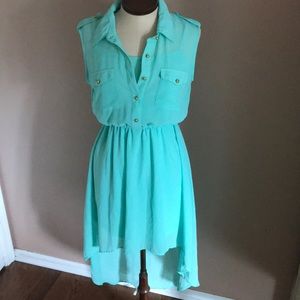 Mint/Seafoam high low dress